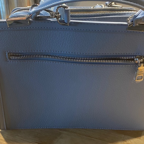 Steve Madden Sky Blue Embossed Shoulder Bag - Picture 7 of 9